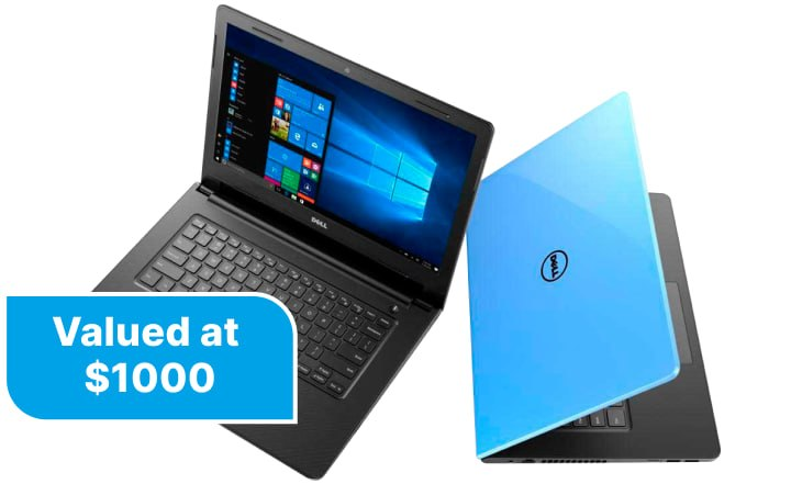 Laptop Giveaway reward up to $1000
